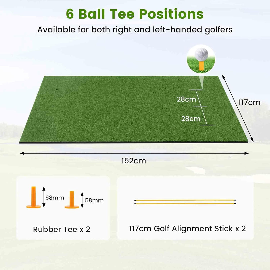 LIFEZEAL Golf Abschlagmatte inklusive Gummi Tee, Golf Matte zusammenrollen, Golf Abschlagmatte mit 6