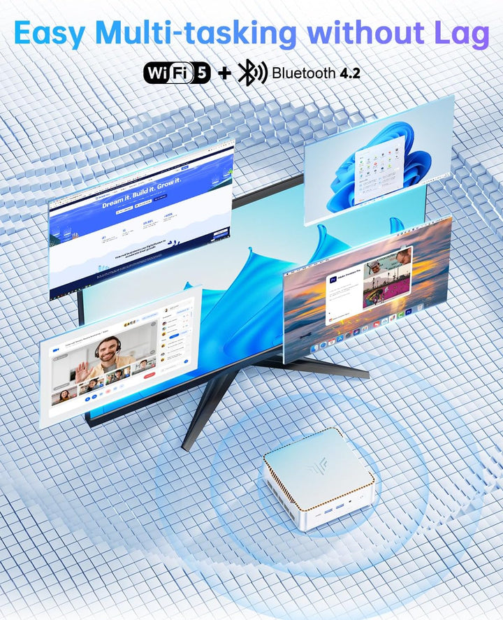 【Βeat N5105/N100】NiPoGi GK3Plus Mini PC Ιntel Alder Lake-N97(bis zu 3,6 GHz), 16GB DDR4 512GB M.2 NV