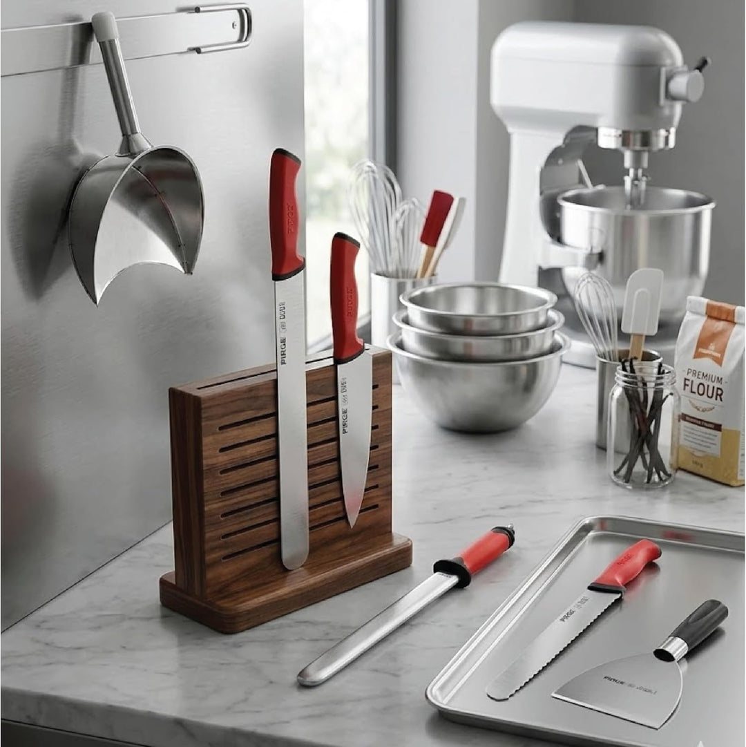 Pirge Profi Kebab Messer Set für Döner Shop - Döner Messer Set 6 TLG - 55 cm Döner Kebab Messer - 21
