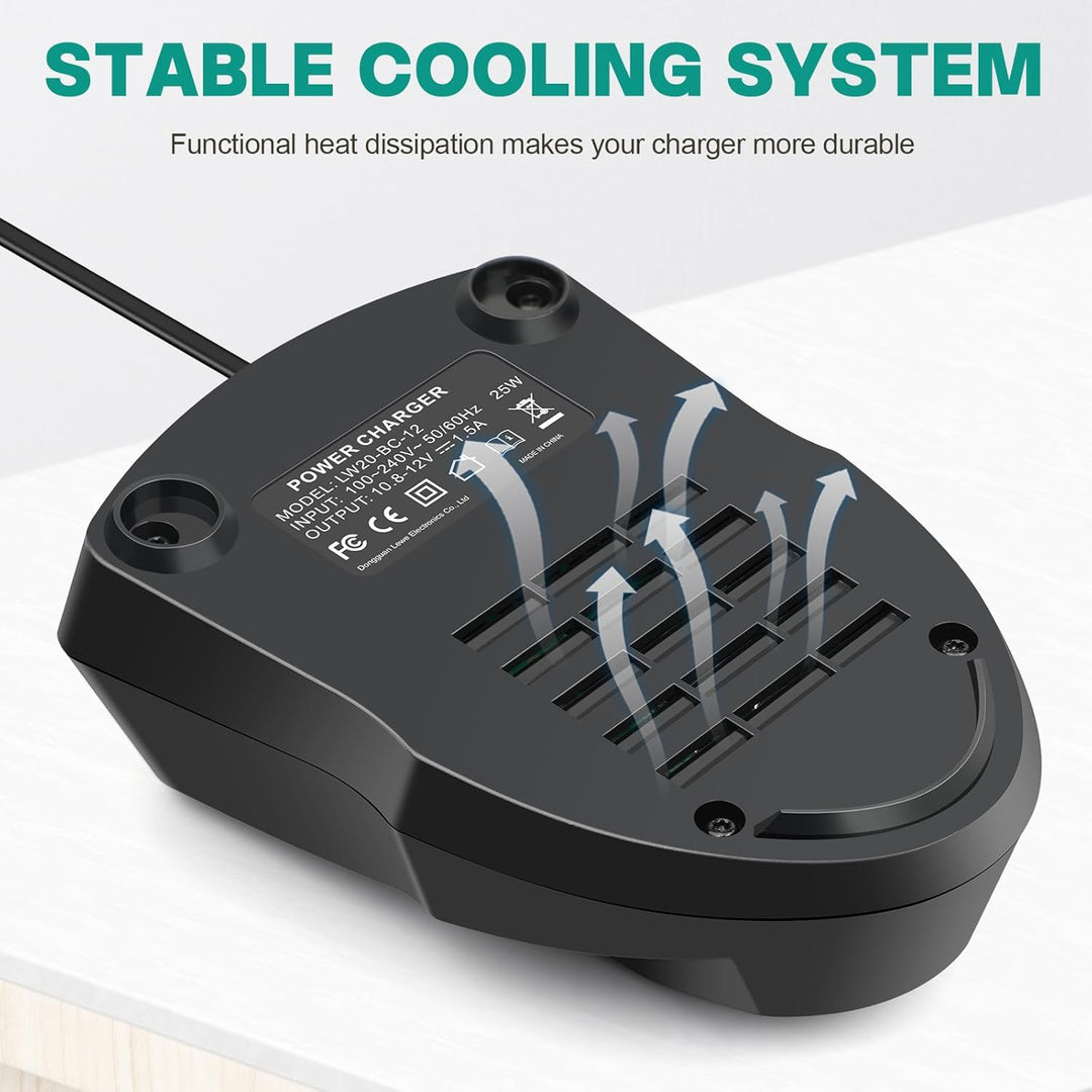 1.5A Li-ion Ladegerät für Bosch Professional 10,8/12 Volt AL1115CV Ersatz Ladegerät für Bosch BAT411