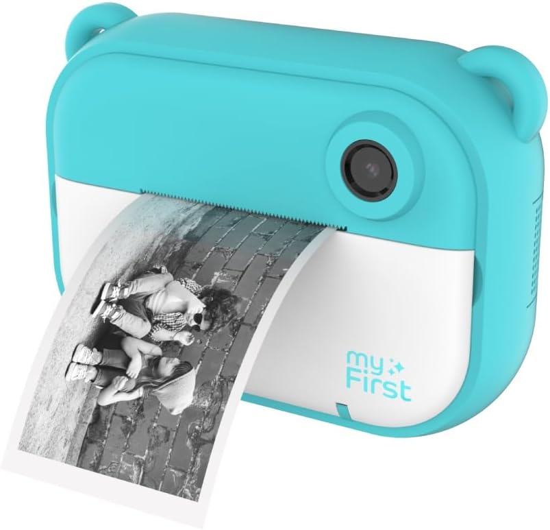 myFirst Camera Insta 2 – Sofortbildkamera für Kinder mit gratis Micro-SD-Karte, Thermopapier, Aufkle