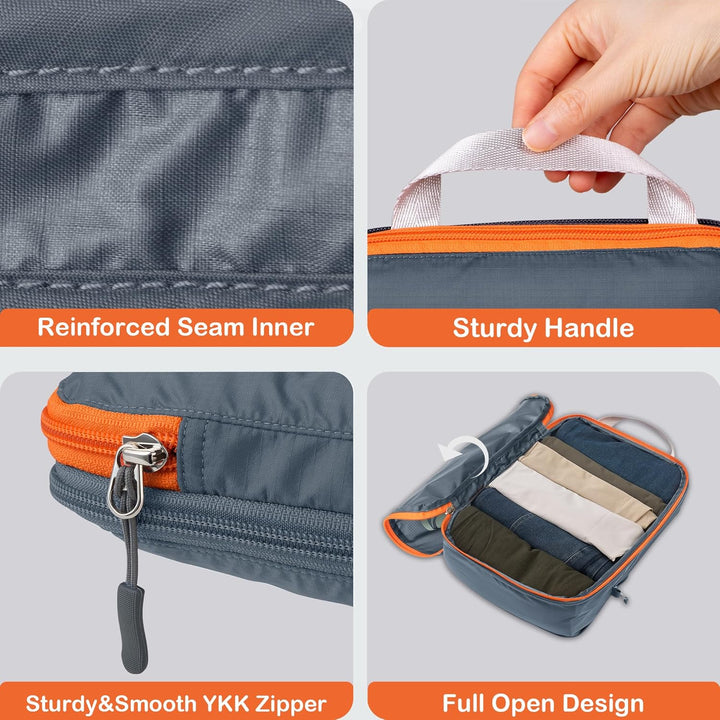 Cipway Kompression Koffer Organizer Set für Rucksack ，Ultraleichte Packtaschen Compression Packing C