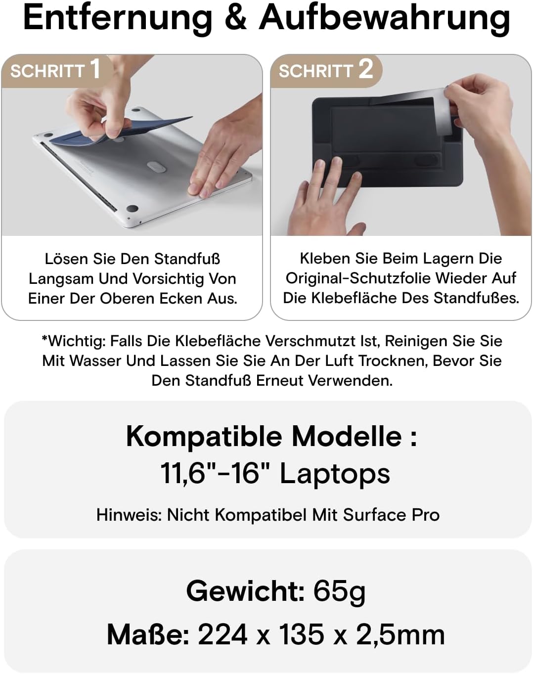 MOFT Invisible Airflow Laptopständer, mit Offenem Design für Wärmeableitung, Einstellbare Doppelwink