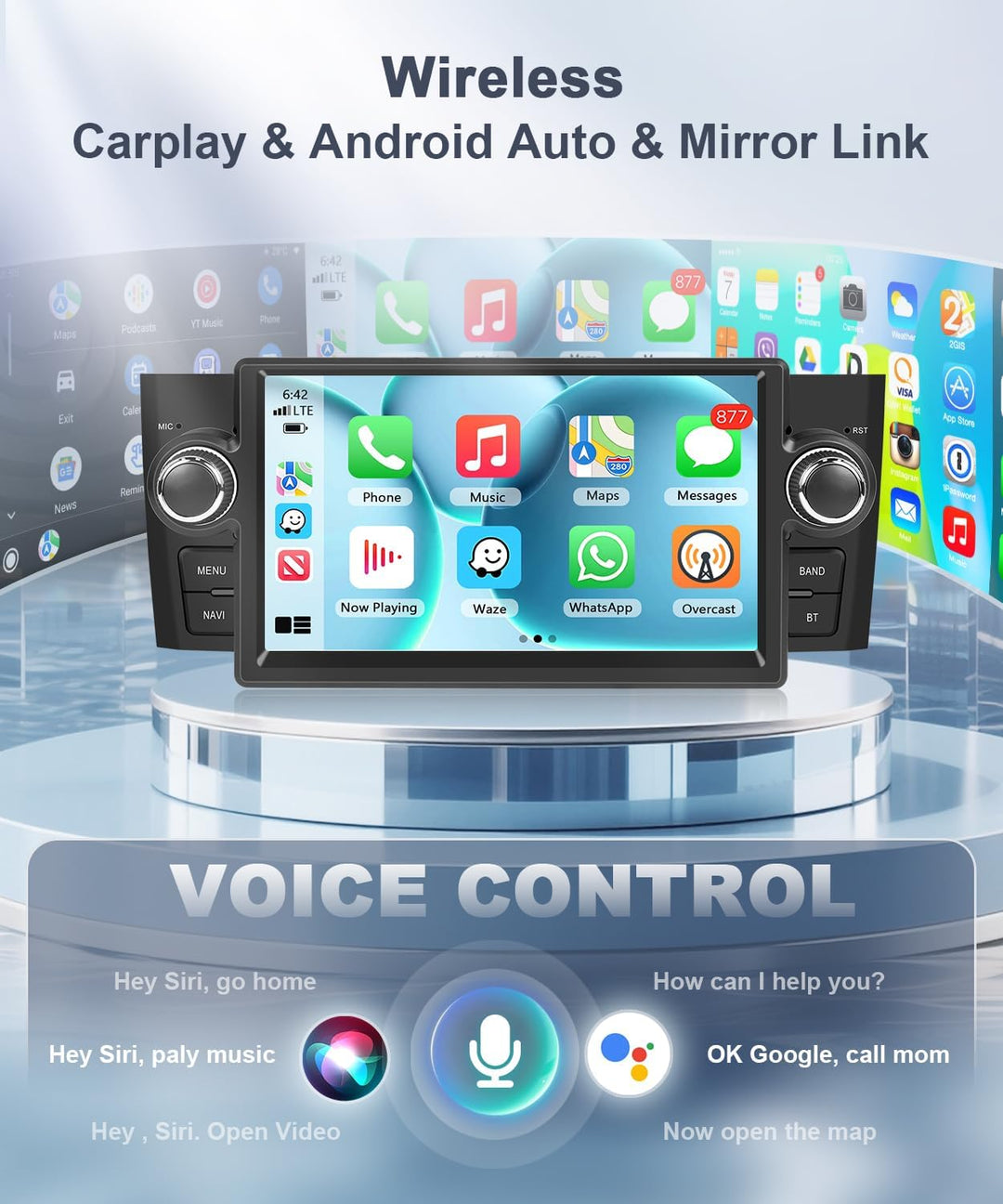 4GB+64GB Autoradio für FIAT Grande Punto 05-09 /Linea 07-11 mit Wireless Carplay Android Auto, Car S