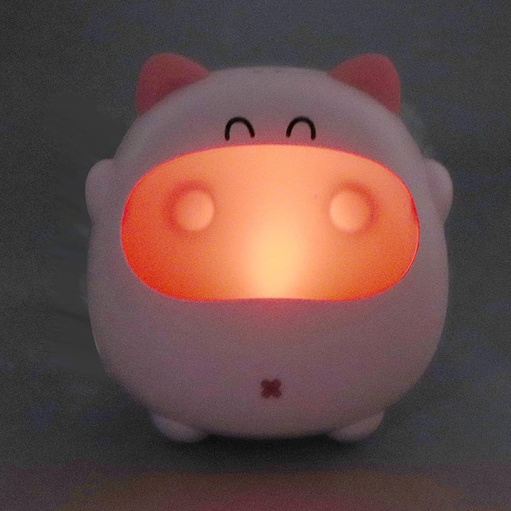 Niedlicher Schweine-Handwärmer, USB-Handwärmer mit Licht, Wiederaufladbarer Handwärmer, Elektrischer