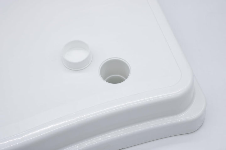 Trittstufe stapelbar weiss 50 x 40 cm - 2er Set - Antirutsch Badezimmer Tritthocker - Dusche Einstie