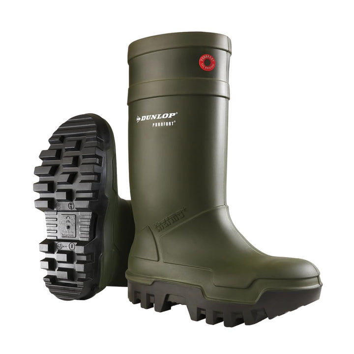 Dunlop Sicherheitsstiefel Purofort Thermo+ weiss S5 38 EU Grün, 38 EU Grün