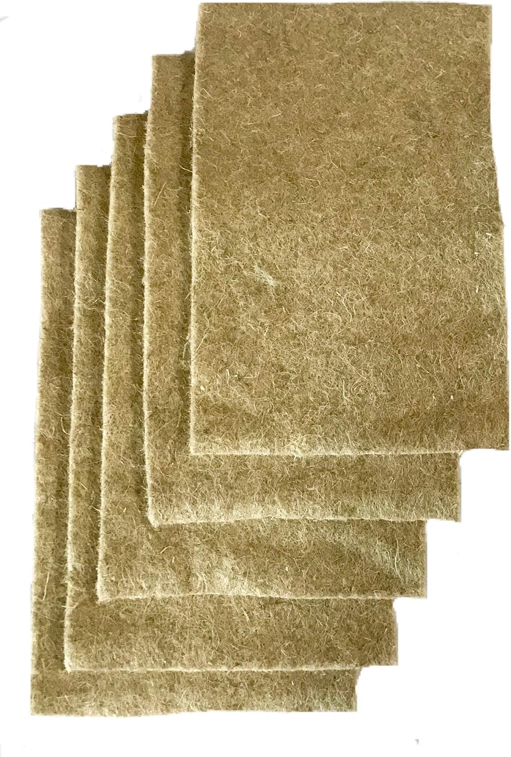 Nagerteppich 100% Hanf, 60 x 40 cm ca. 5 mm dick, 5er Pack, Nagermatte, Hanfmatte für Kaninchen,Meer