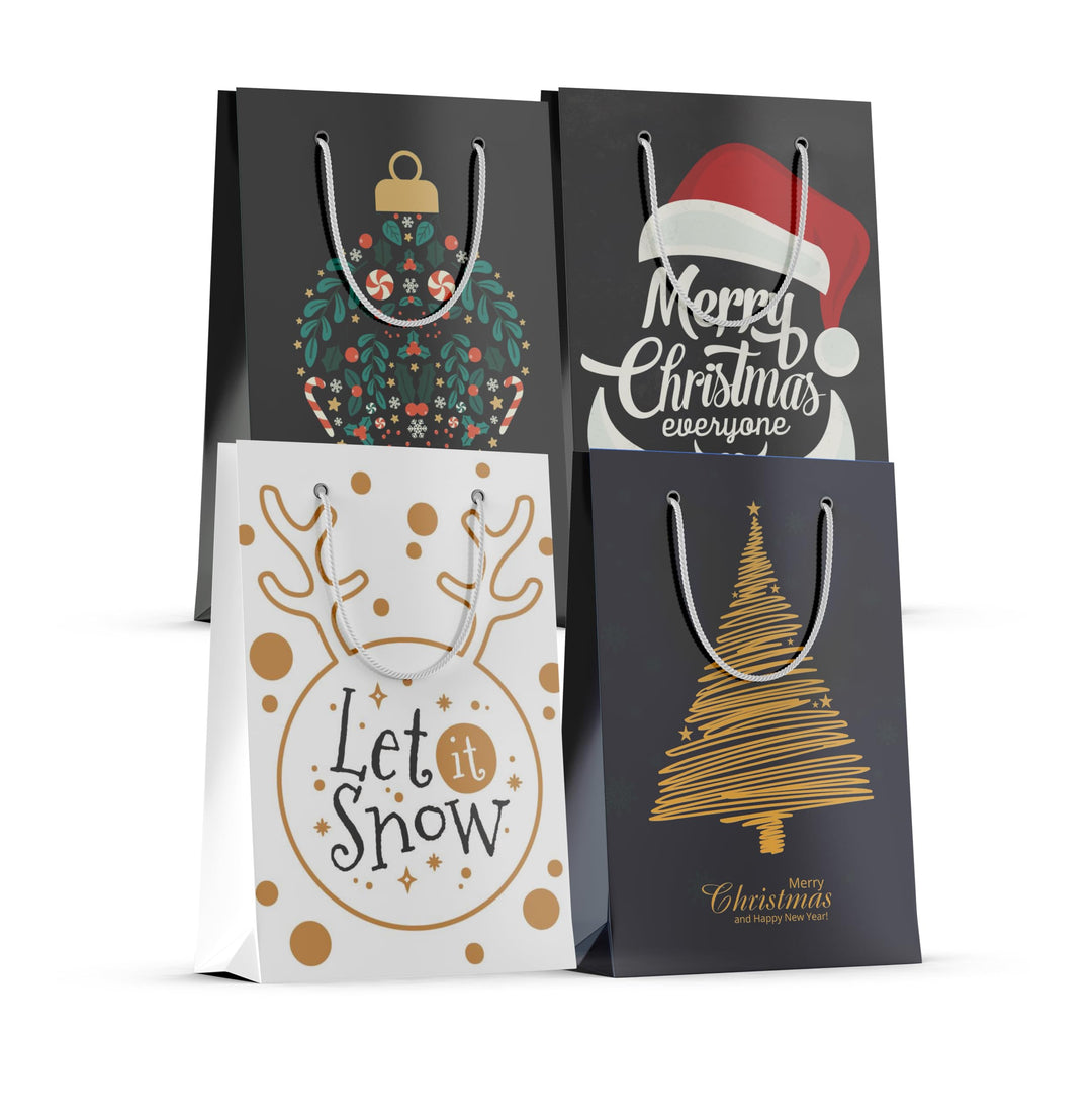 60 XXL-Geschenktaschen für Weihnachten: Weihnachtstüten ideal für Geschenkverpackungen, 60