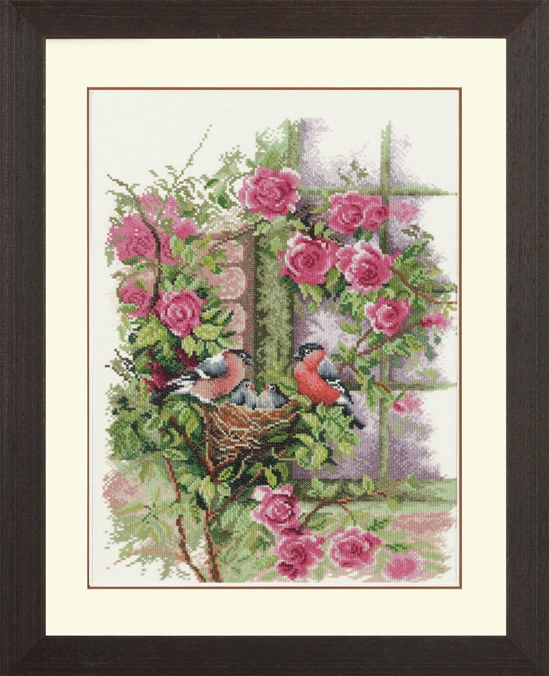 LANARTE PN Zählmusterpackung Vogelnest Kreuzstichpackung, Baumwolle, Mehrfarbig, 29 x 39 x 0.3 cm Kl