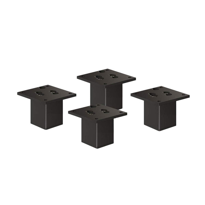 sossai® Exklusiv - Aluminium Möbelfüsse | E4MF-N | 4er Set | Höhe: 80mm | Farbe: Schwarz 4 Stück, Hö
