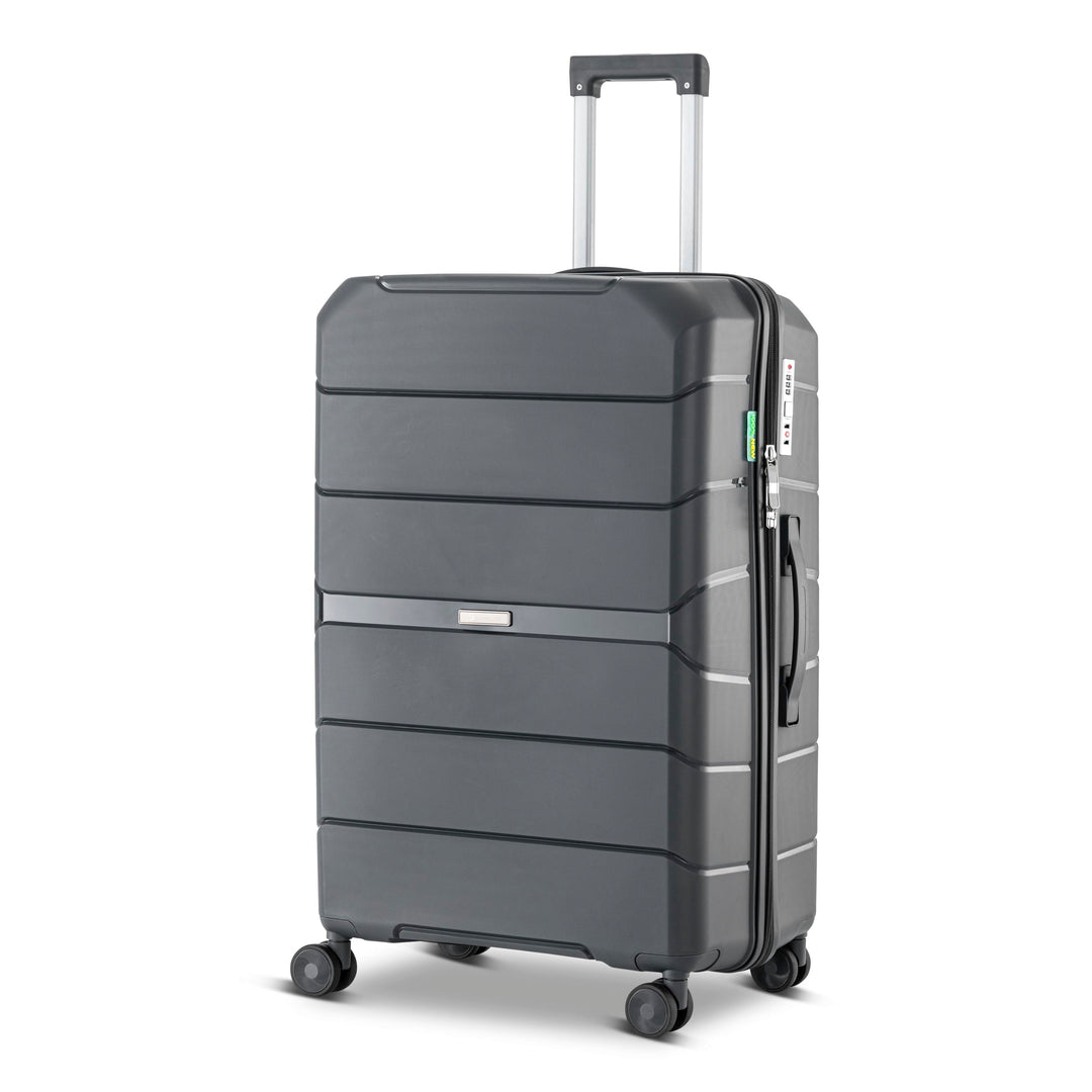 Urban Adventurer Handgepäck 44L – Anthrazit – Hartschalenkoffer mit 4 Rollen & Zahlenschloss Anthraz