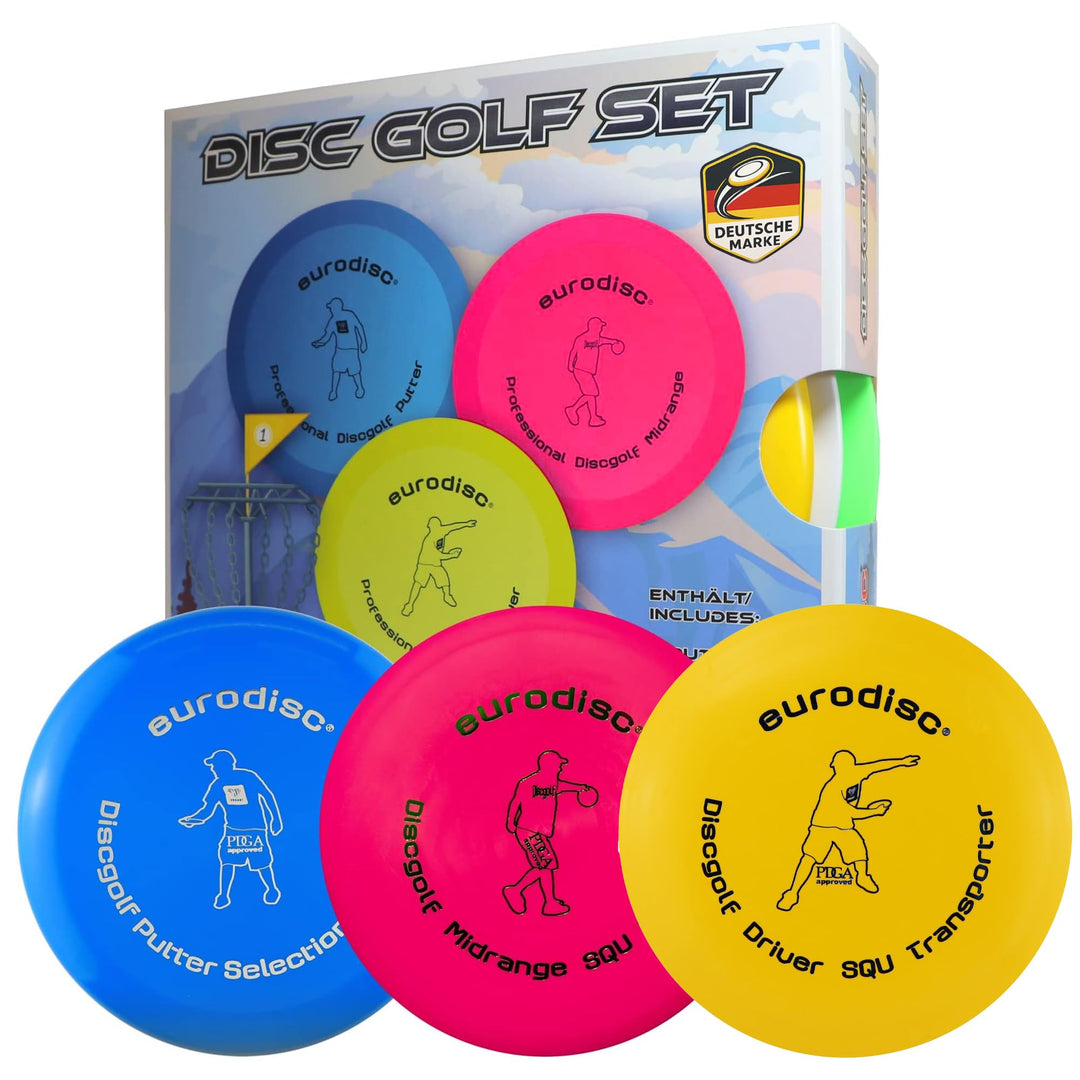 Eurodisc Disc Golf Frisbee Einsteiger Starter Set besonders hochwertig haltbar Selection Putter Midr