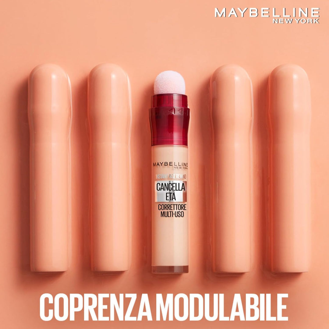 2x Maybelline New York Age-Erasing Liquid Concealer in den Farben 00 Ivory und 02 Nude mit Goji-Beer