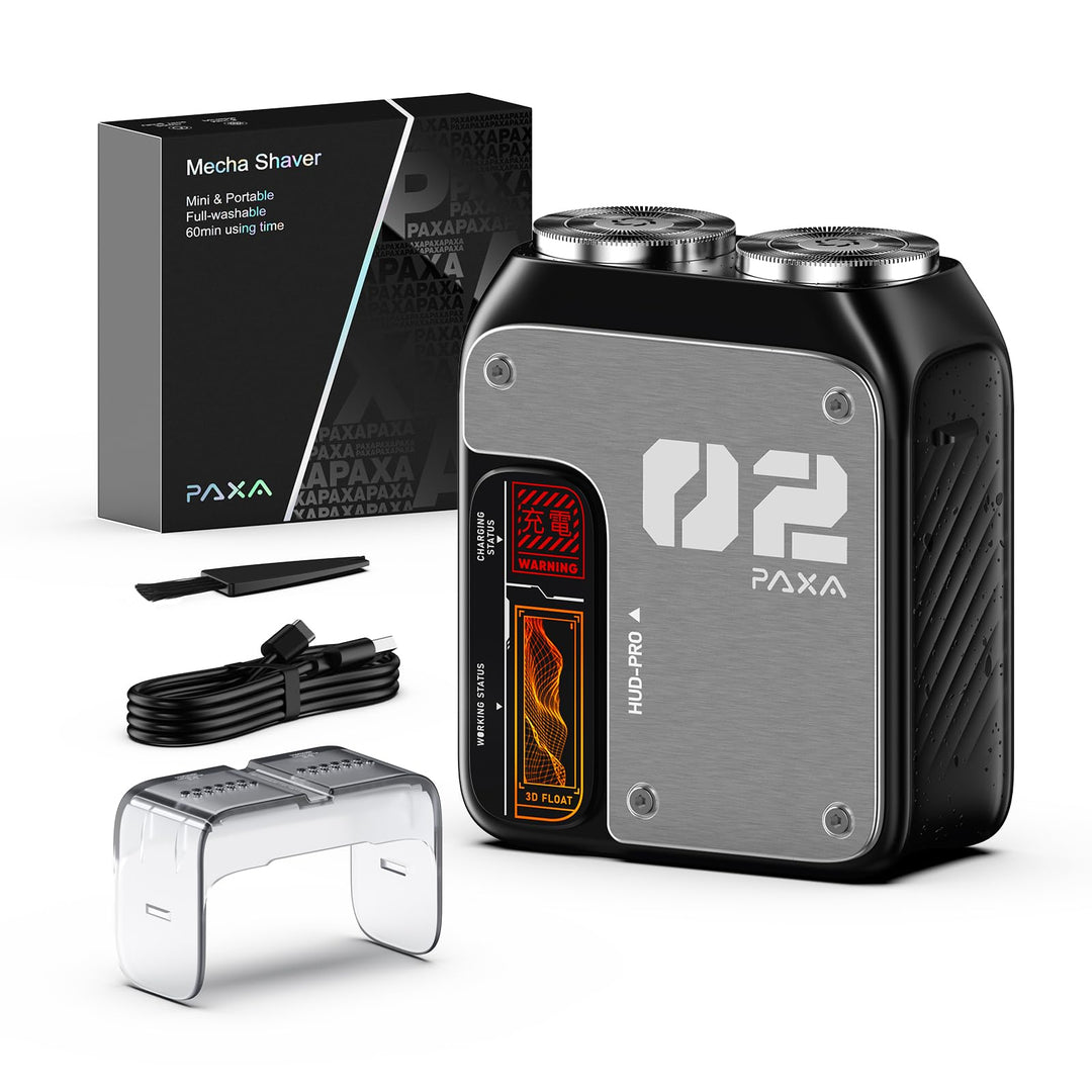 PAXA T01 Rasierer Herren Elektrisch,9000 U/Min Kompakter Elektrorasierer,IPX7 Rotationsrasierer Mini