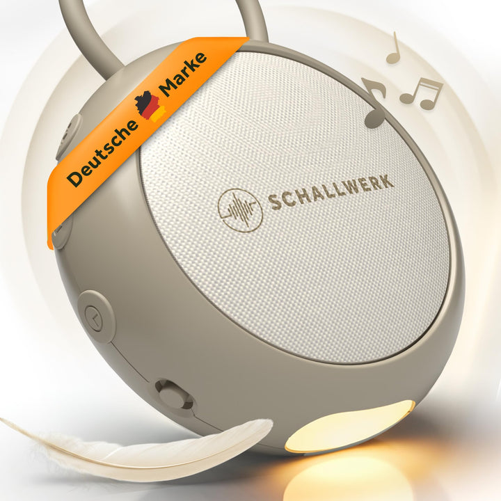 Schallwerk ® White Noise Machine Baby – Einschlafhilfe für Babys & Erwachsene mit weissem Rauschen,
