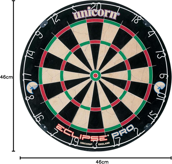 Unicorn Eclipse Pro, Professional Bristle Dartboard with Competition Quality Sisal, Spider and Numbe
