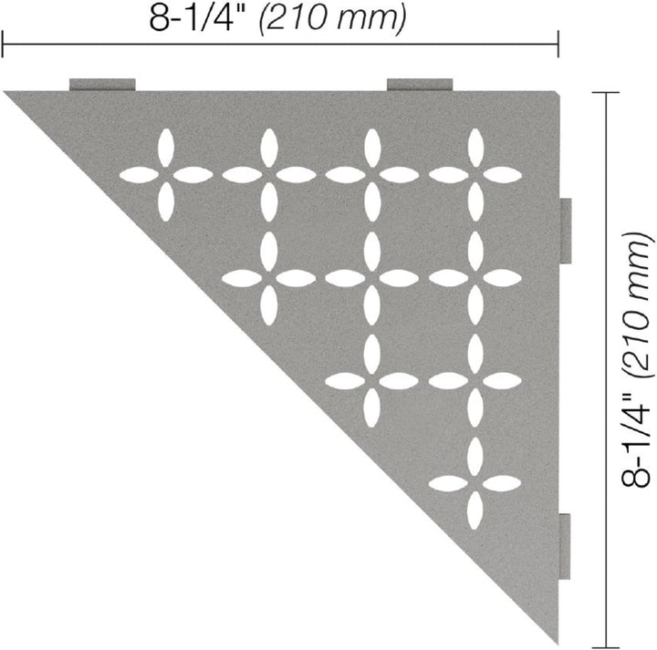 Schlüter SHELF-E-S1 210x210mm Floral Steingrau, Steingrau