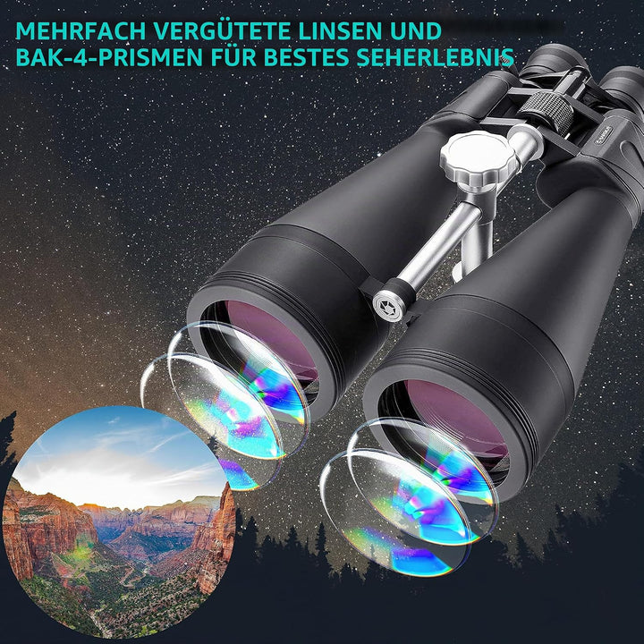 Barska AB10592 Gladiator 20-100x70 Zoom Fernglas mit Stativadapter für Astronomie & Fernsehen mit gr