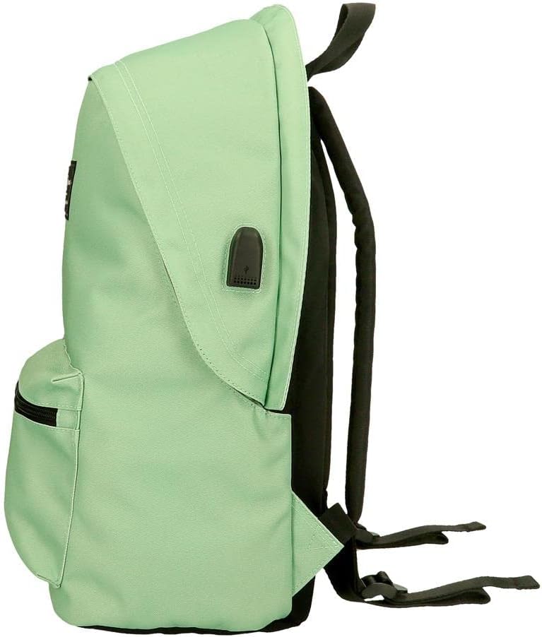 Pepe Jeans Unisex, Kinder Aris Rucksack und Federmäppchen (1er Pack) 30cm x 44cm x 20cm Grün, 30cm x