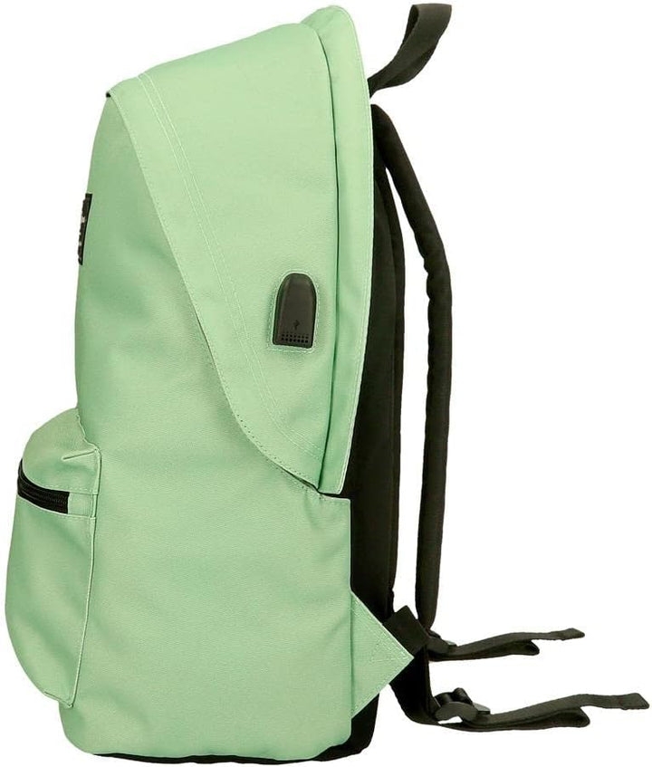 Pepe Jeans Unisex, Kinder Aris Rucksack und Federmäppchen (1er Pack) 30cm x 44cm x 20cm Grün, 30cm x