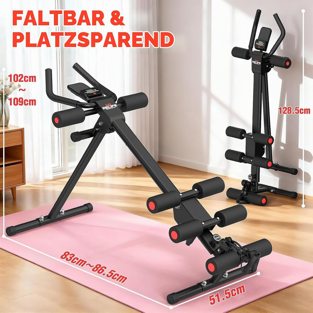 RELIFE REBUILD YOUR LIFE Bauchmuskel Trainer Bauch Trainingsgerät Bauchtrainer für Zuhause AB-Workou