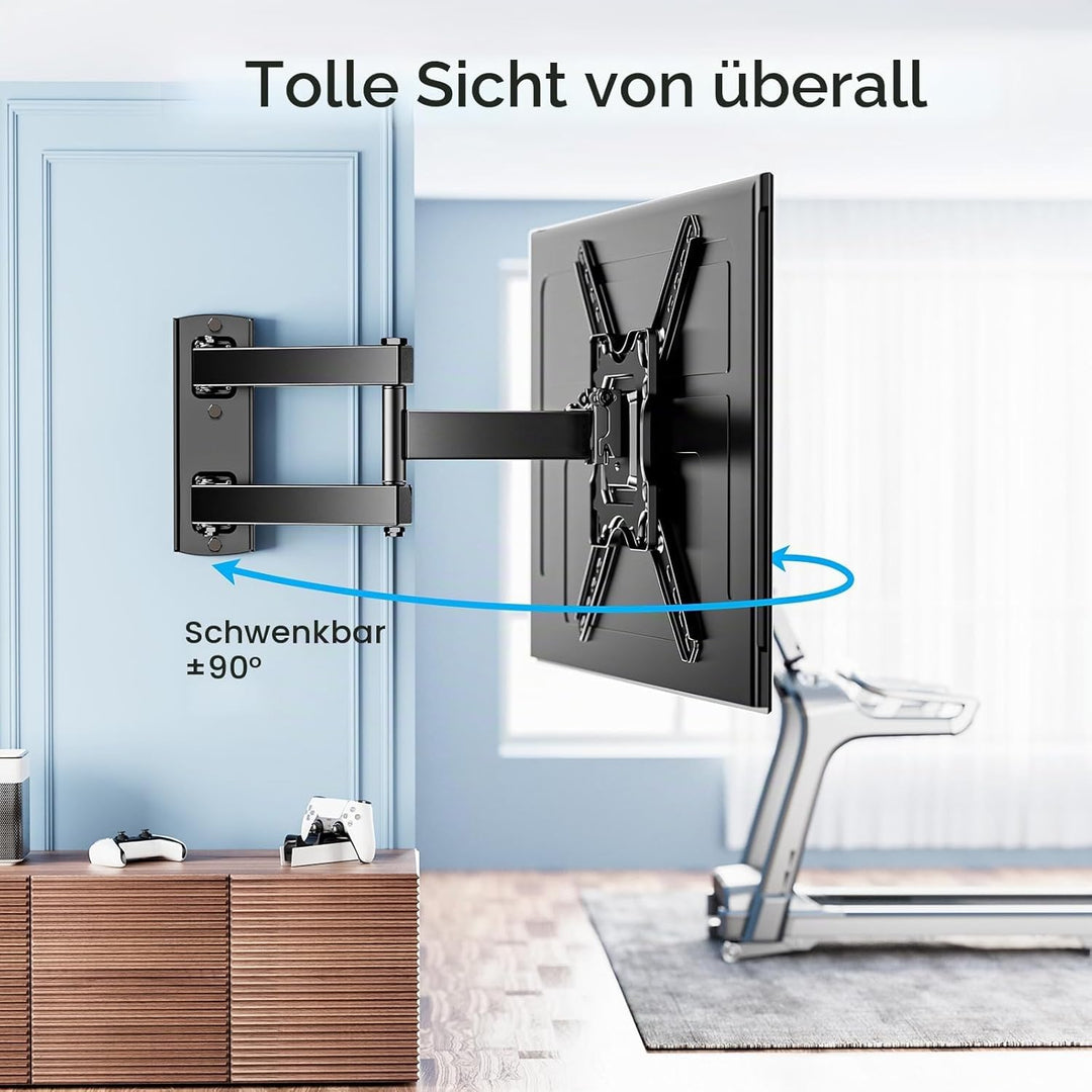 PERLESMITH TV Wandhalterung Schwenkbar Neigbar, Universelle TV Halterung für 26-60 Zoll LED/LCD/Plas