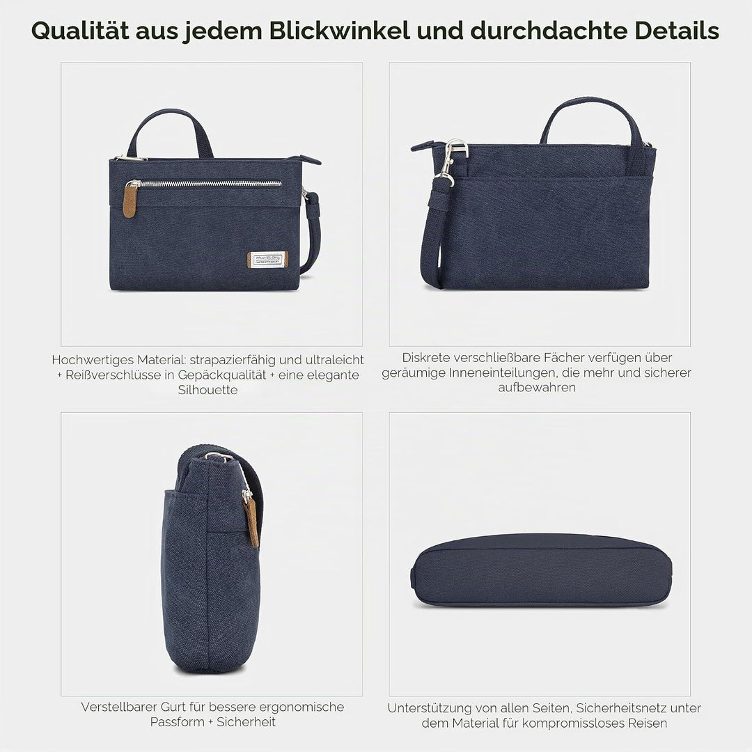 Travelon Damen Anti-Theft Heritage Small Crossbody Umhängetasche Indigo, Indigo/Mandala-traum