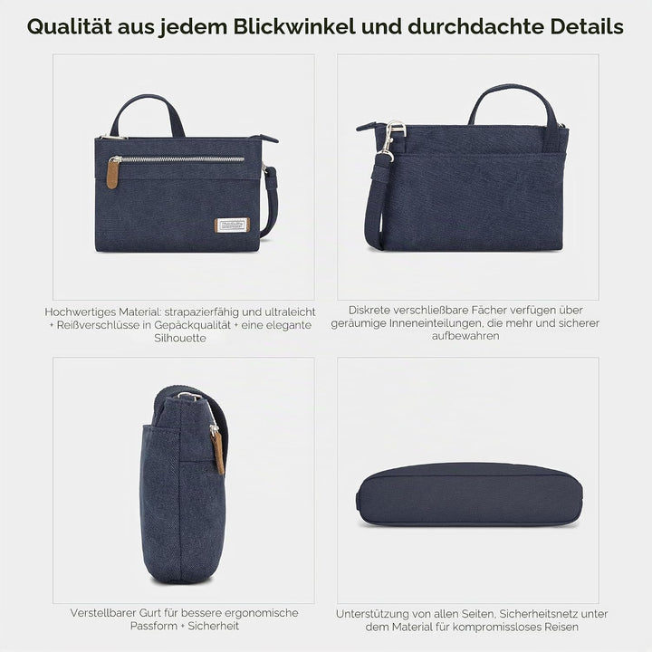 Travelon Damen Anti-Theft Heritage Small Crossbody Umhängetasche Indigo, Indigo/Mandala-traum