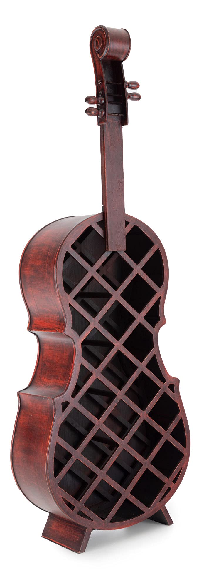Stagecaptain Stradivino Weinregal für 21 Flaschen - Weinständer aus Holz in Vintage-Optik - Handgema