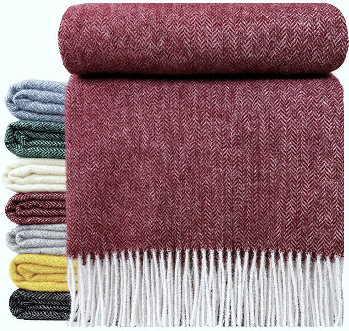Wolldecke 100% Schurwolle Wohndecke in versch. Farben Tagesdecke Schurwolldecke Woll-Plaid 140 x 200
