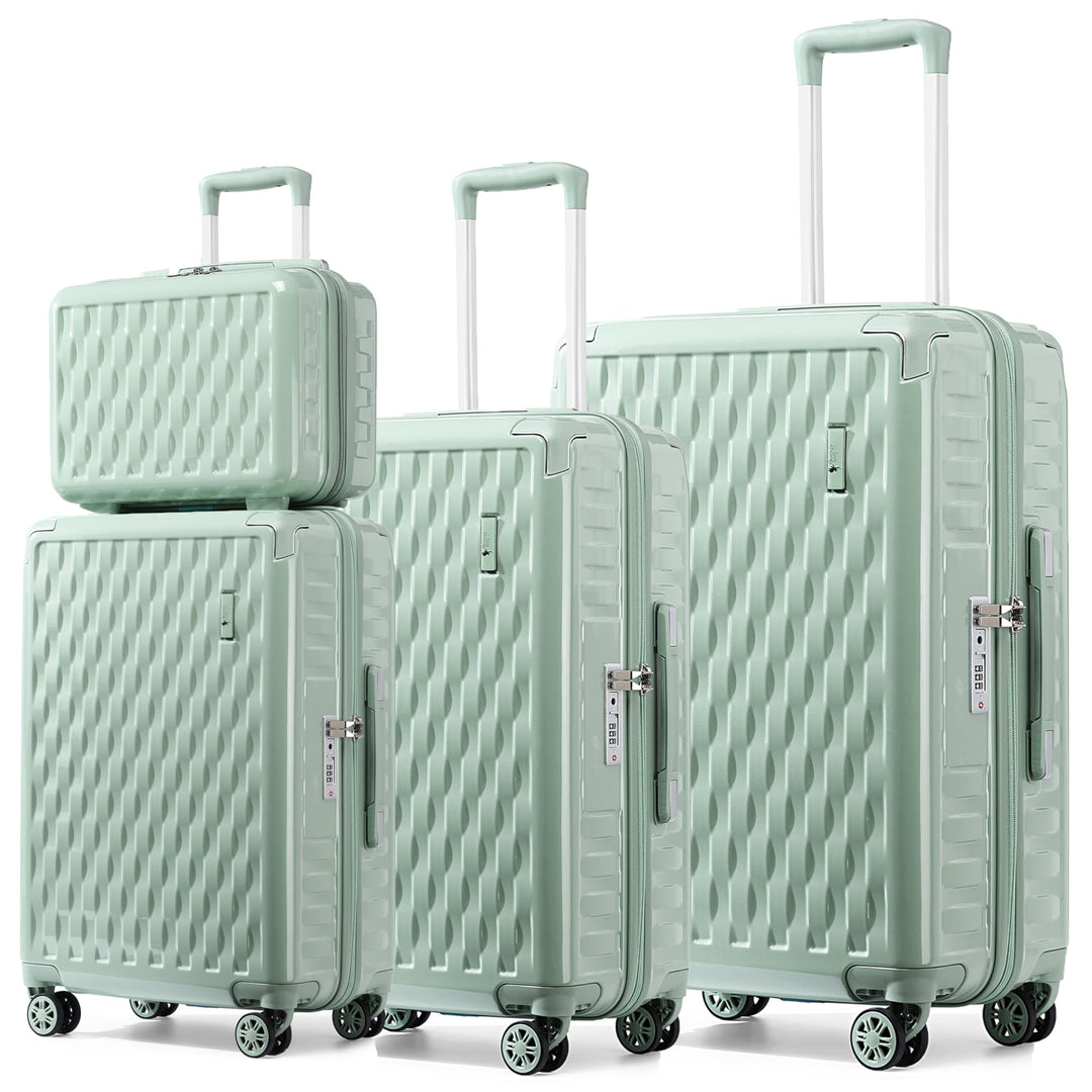 Sea choice Kofferset Handgepäck Hartschalenkoffer Eckenschutz 4 Stück Gepäck Set mit Kosmetikkoffer