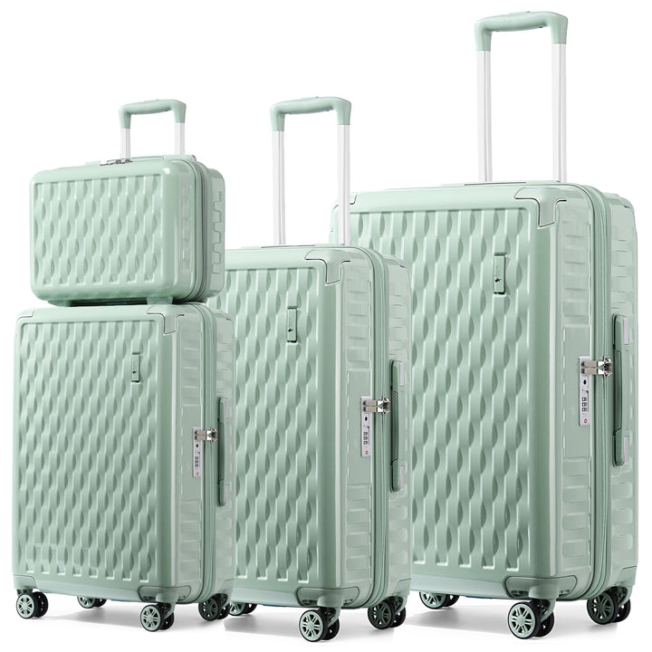 Sea choice Kofferset Handgepäck Hartschalenkoffer Eckenschutz 4 Stück Gepäck Set mit Kosmetikkoffer