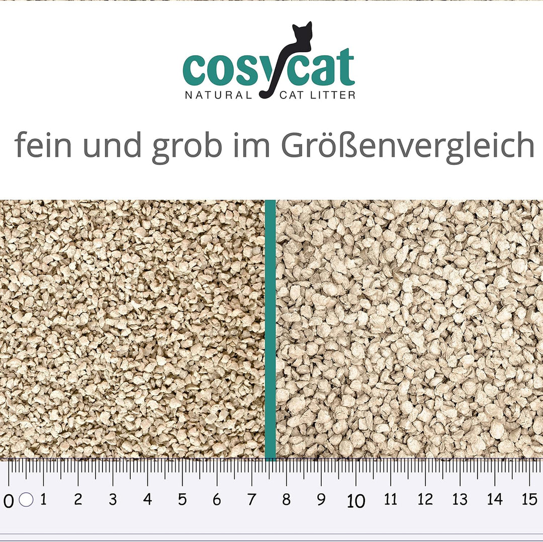 COSYCAT Klumpendes Bio-Katzenstreu aus Holz GROB [Limited Edition] – 40 l – in der Toilette entsorgb