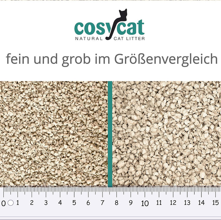 COSYCAT Klumpendes Bio-Katzenstreu aus Holz GROB [Limited Edition] – 40 l – in der Toilette entsorgb