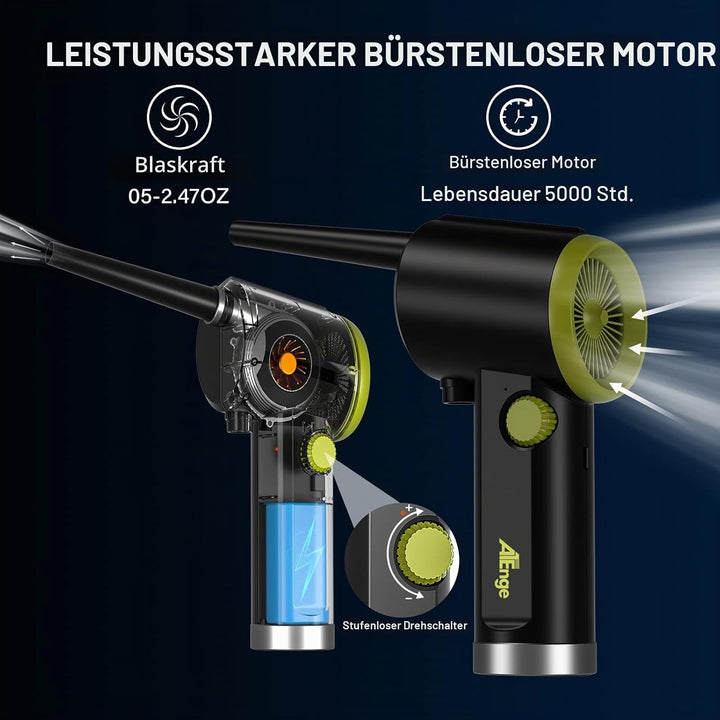 Elektrische Staubgebläse, Air Duster, 41000 RPM PC Reinigungsset, Handheld Schnurloser Luftstaub, Tr