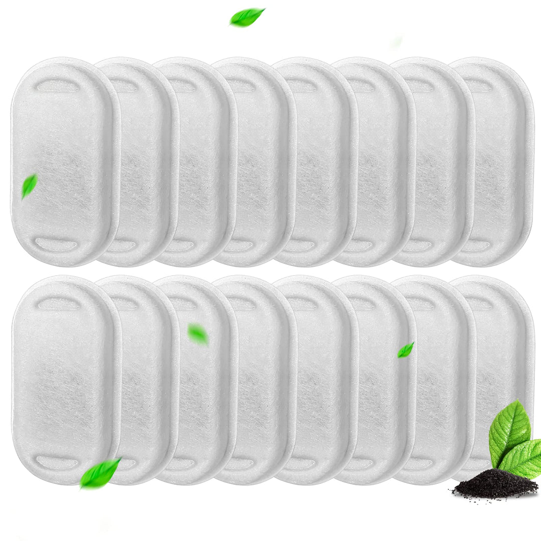 Katzenbrunnen Filter, Vindox 16 Stück Ersatzfilter mit Aktivkohle Kohlefilter für 2L/3.2L/4L Edelsta