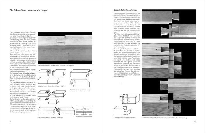 Holzverbindungen: Gegenüberstellungen japanischer und europäischer Lösungen, Gebundenes Buch