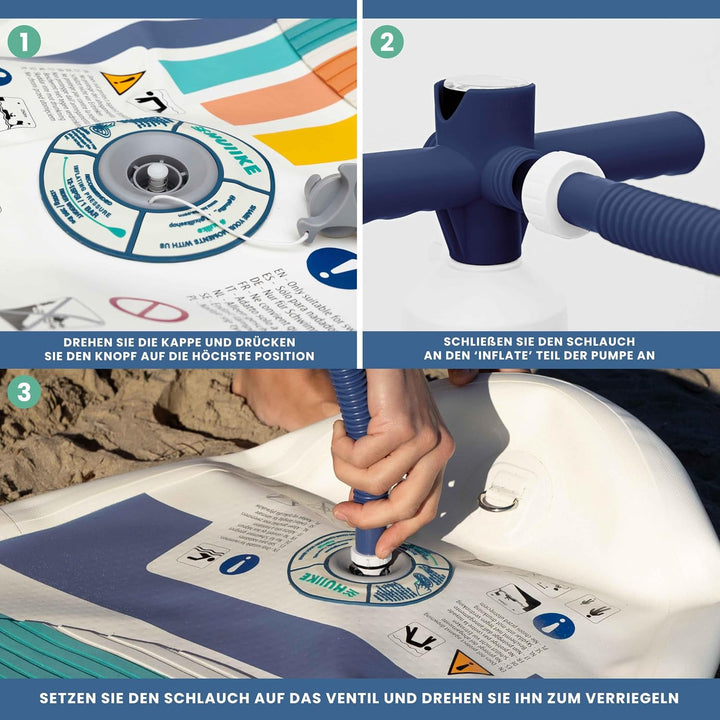 Sup Pumpe Doppelhub - HUIIKE | Pumpe Stand Up Paddle 15 PSI, Luftpumpe Sup Handpumpe Stabil | Handpu