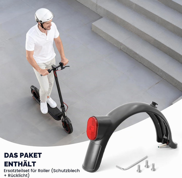 Hinterer Kotflügel + LED-Rücklicht-Kit für Xiaomi Scooter 4 Pro &amp; 2nd Gen, Integriertes Set Ohne Zus