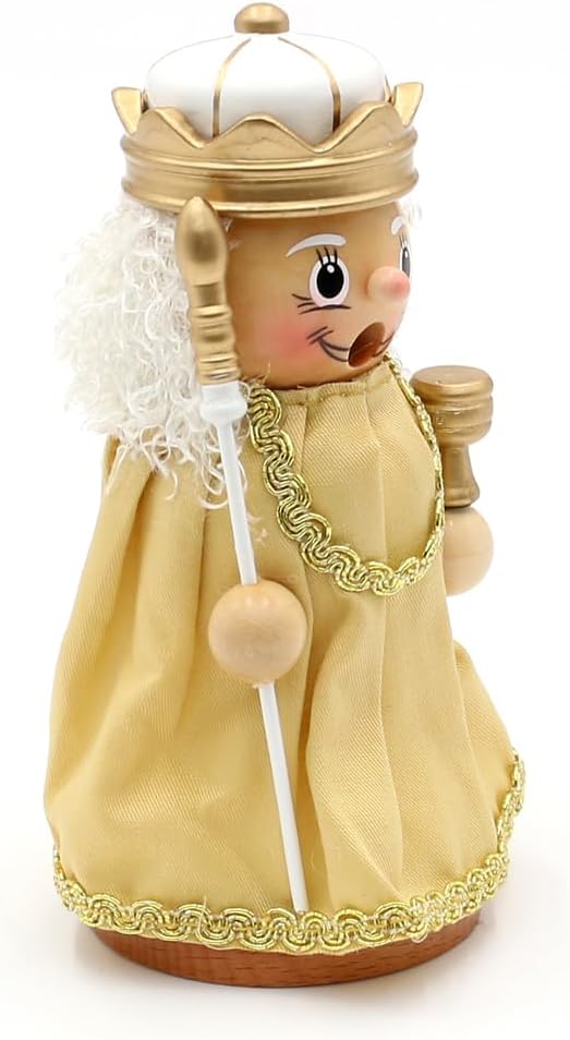 Dekohelden24 Holz Räuchermann, Räucherfigur, Rauchfigur, Räuchermännchen als Märchenfigur Königin mi