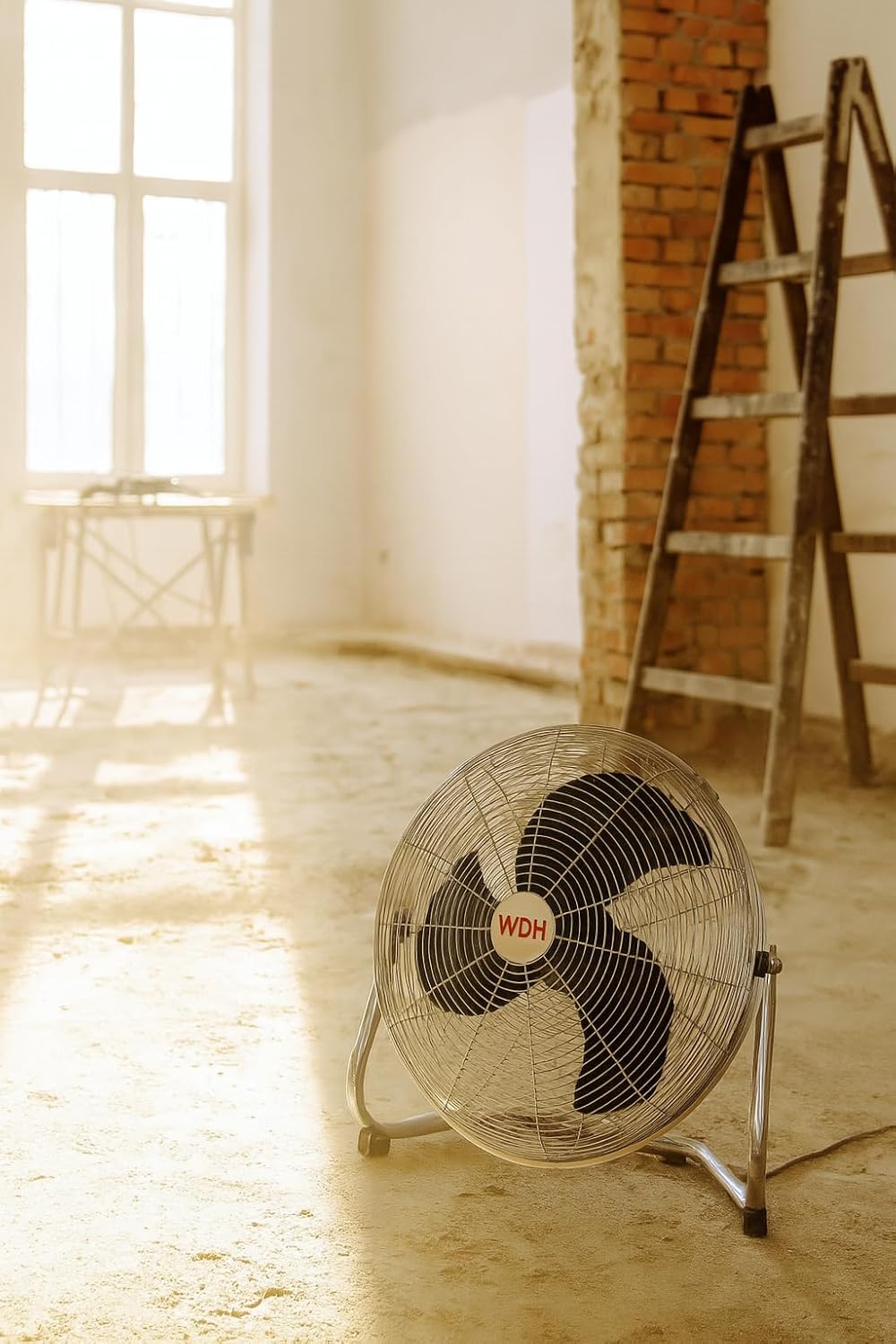 Bodenventilator WDH-FE50X aus Metall mit extra grossem Ventilatorkopf und einem Durchmesser von 50 c