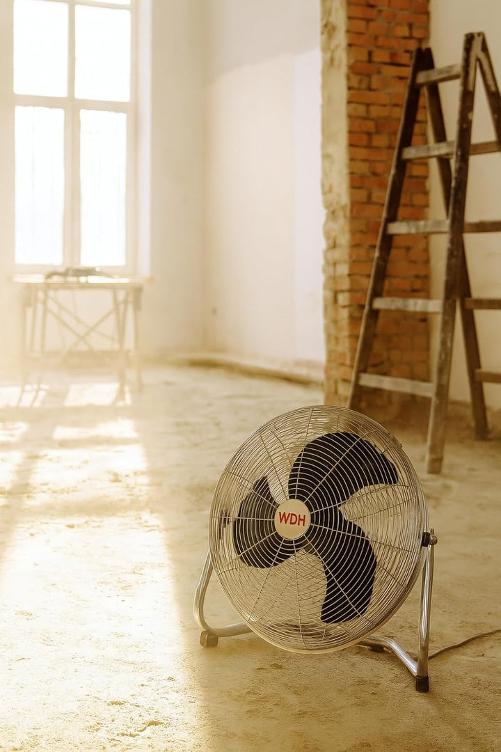 Bodenventilator WDH-FE50X aus Metall mit extra grossem Ventilatorkopf und einem Durchmesser von 50 c