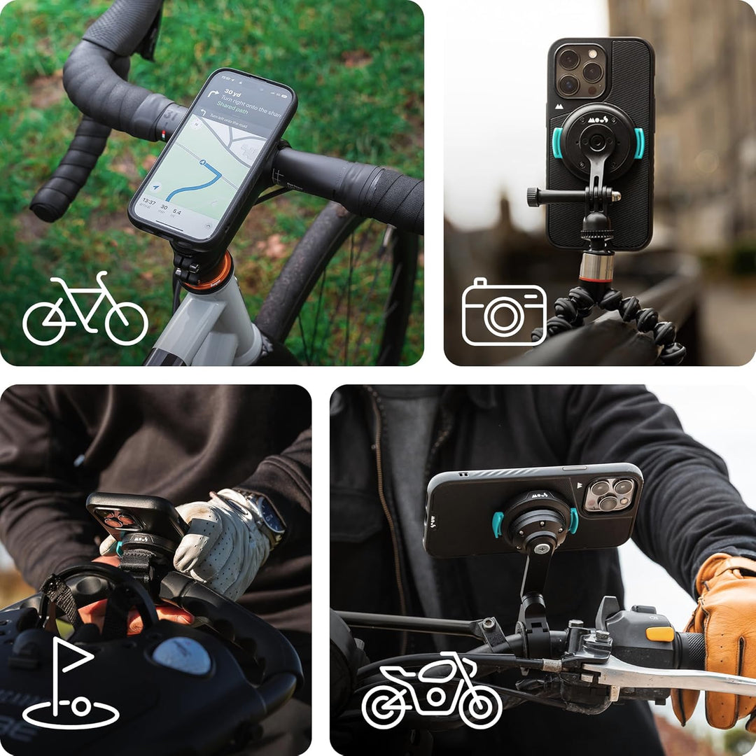 Mous - Intralock Handyhülle für iPhone 15 Pro Max - MagSafe kompatibel mit IntraLock-Technologie für