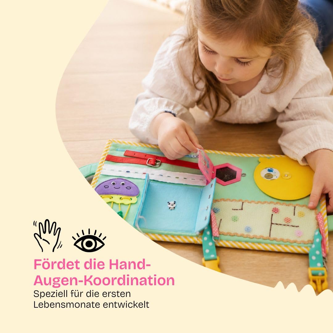 Jolly Designs – Weltraumabenteuer - 2 Seiten – Montessori Spielzeug ab 2 Jahren – Motorik & Sensorik