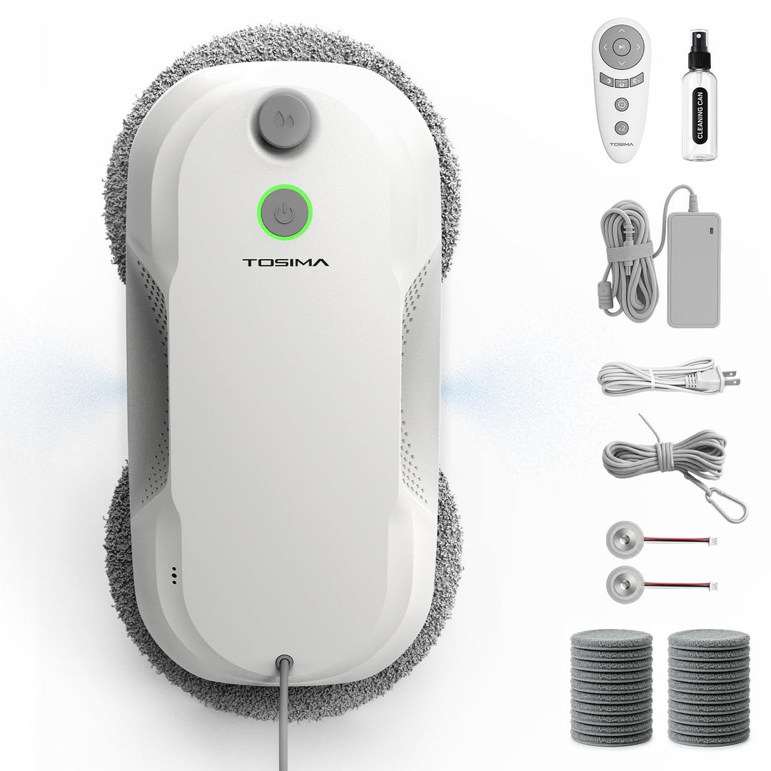 Tosima W5 6400 Pa Fensterputzroboter mit Sprühfunktion (Fernbedienung und 20-Zoll-Düsen)