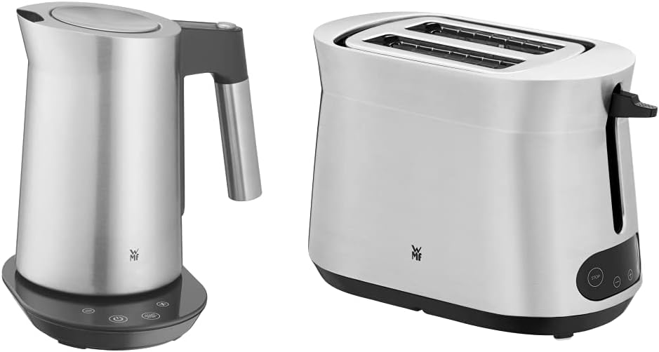 WMF Kineo Wasserkocher mit Temperatureinstellung 1,6l, Kalkfilter, 3 W & Kineo Toaster Edelstahl, Do