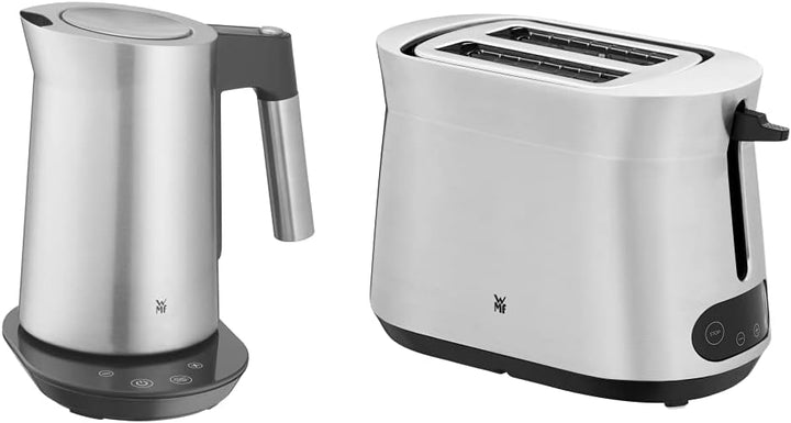 WMF Kineo Wasserkocher mit Temperatureinstellung 1,6l, Kalkfilter, 3 W & Kineo Toaster Edelstahl, Do