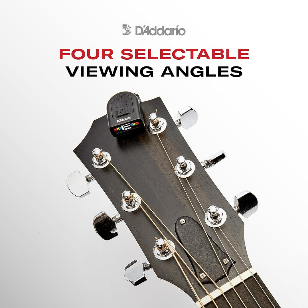 D'Addario Mikro Stimmgerät | Clip-Befestigung für Gitarre | HÖCHSTE QUALITÄT DER BELIEBTESTEN MARKE