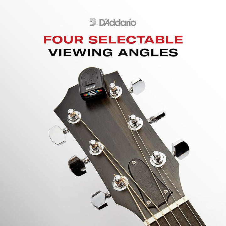 D'Addario Mikro Stimmgerät | Clip-Befestigung für Gitarre | HÖCHSTE QUALITÄT DER BELIEBTESTEN MARKE